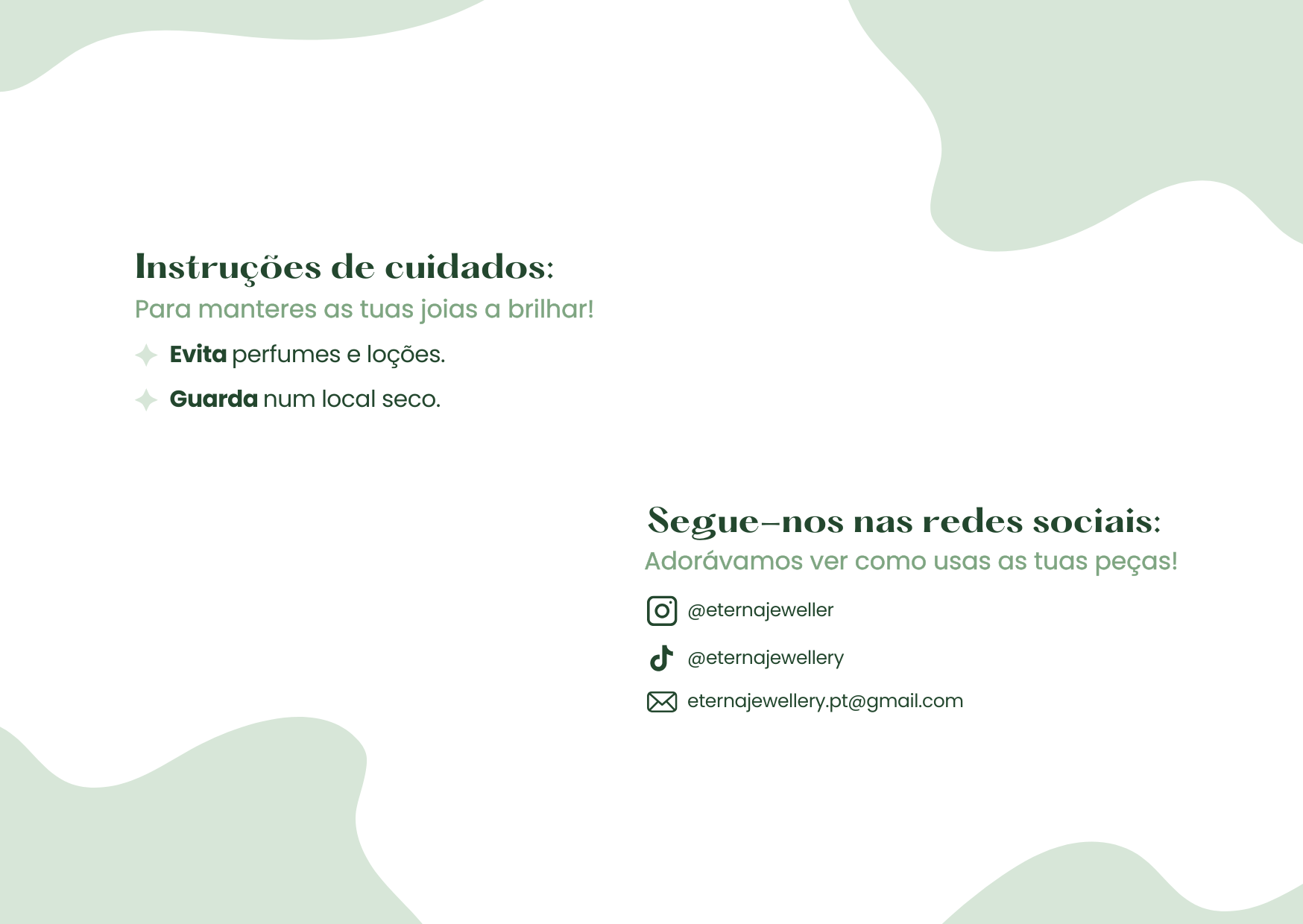 Eterna Jewellery - Diseño Impreso - Tarjeta de visita - Reverso