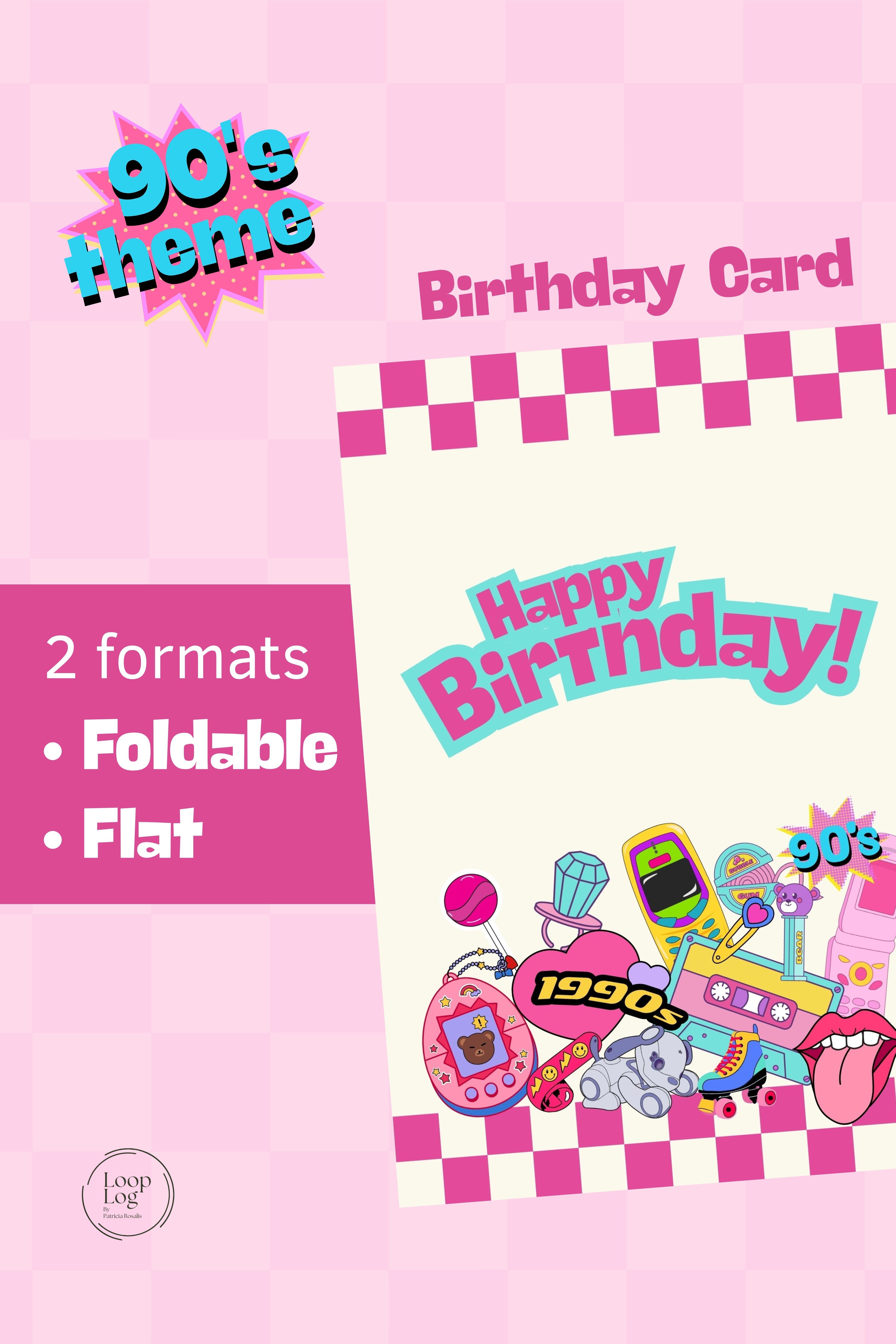 90s Retro Birthday Card