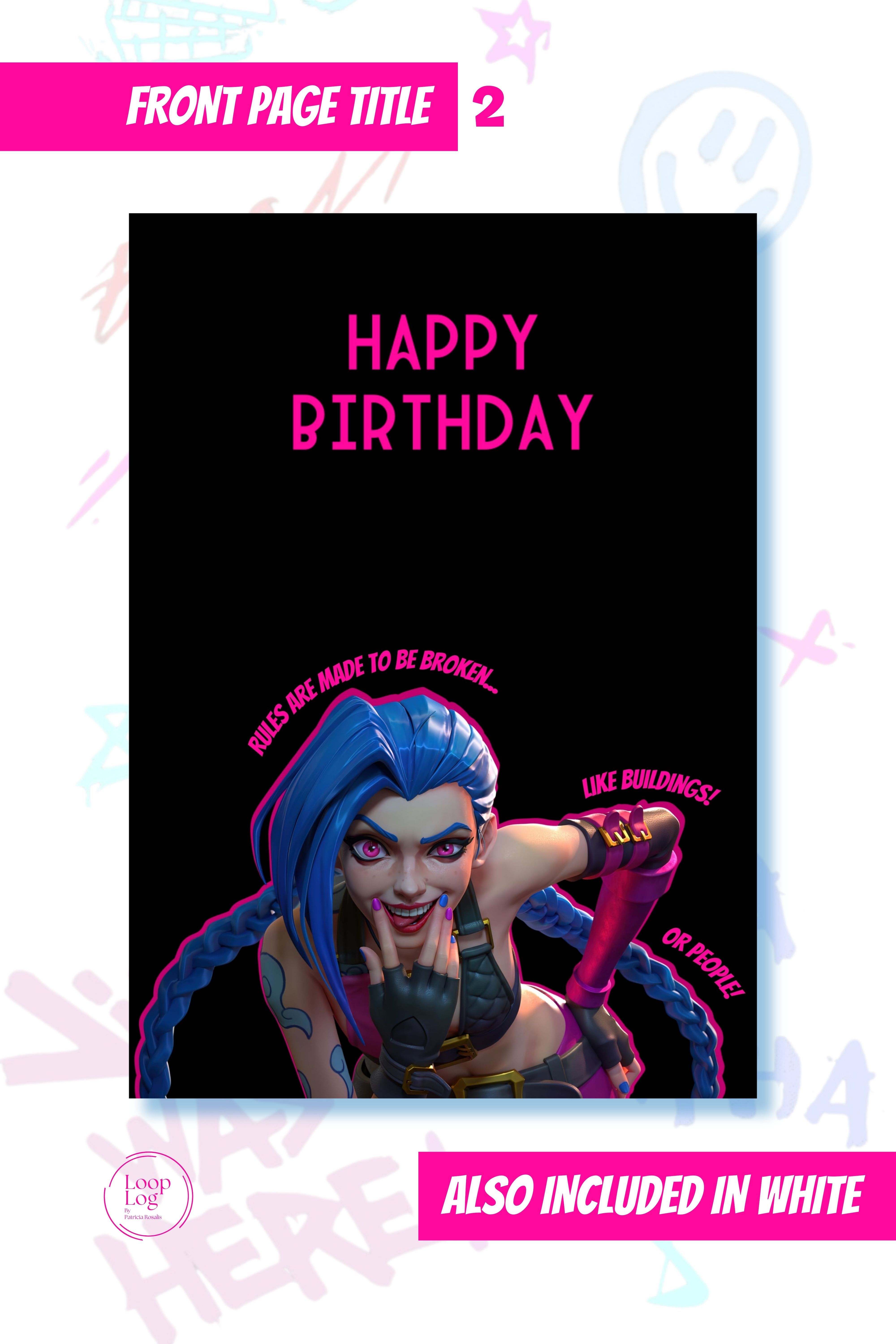 Jinx Birthday Card | Arcane - Image 3